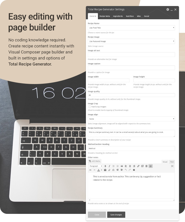 Creador de páginas WPBakery Page Builder