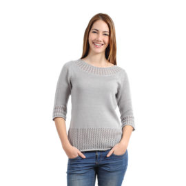 Roses grey knitted slim top
